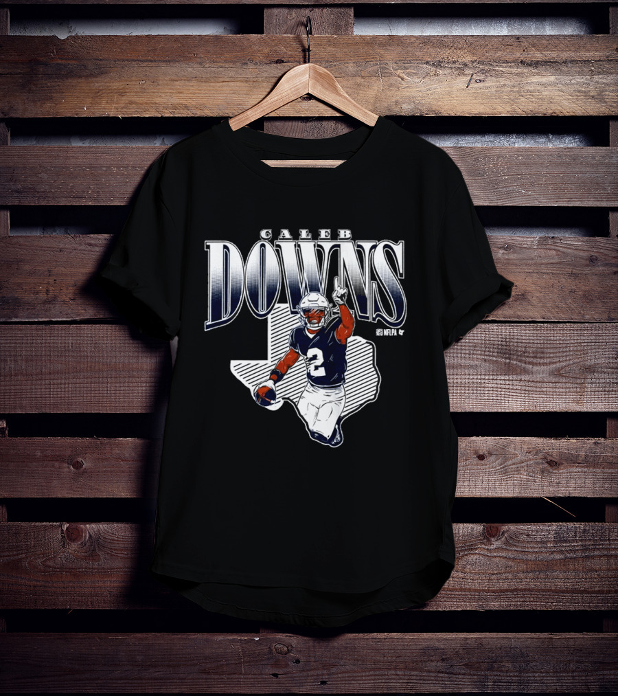 Caleb Downs 2026 Dallas Football Player Number 2 Texas T-Shirt
