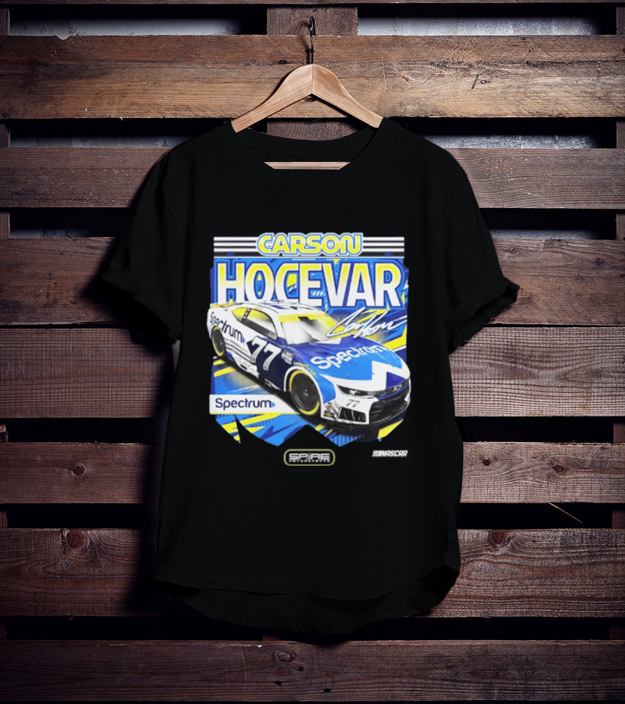 Carson Hocevar Spectrum 77 Racing Car Signature T-Shirt