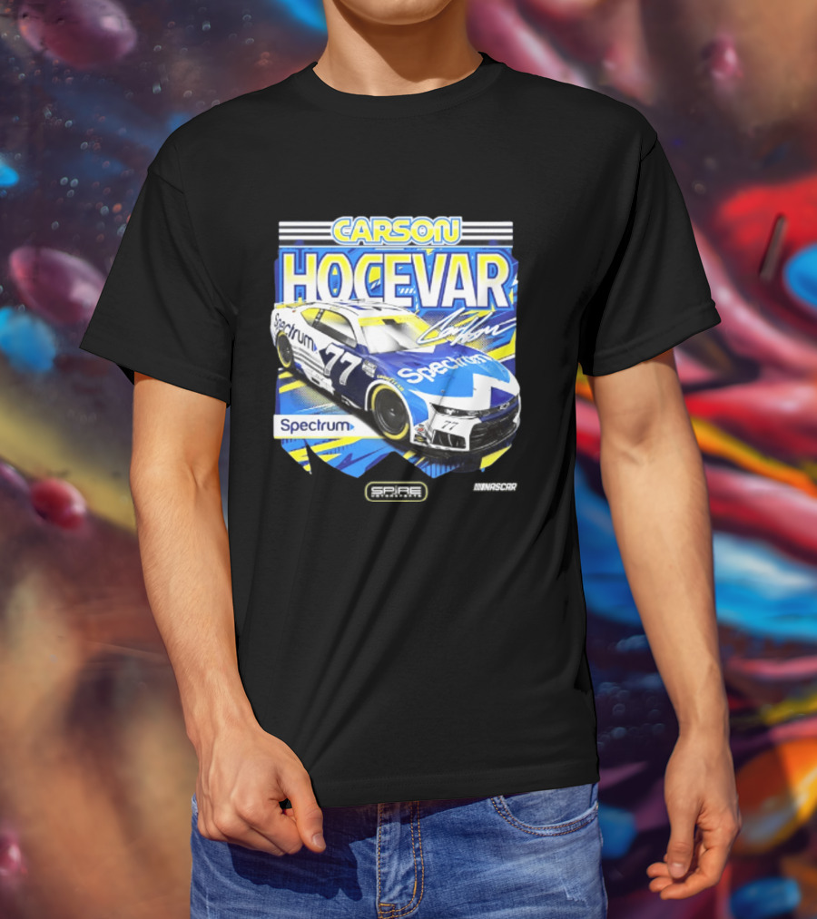 Carson Hocevar Spectrum 77 Racing Car Signature T-Shirt