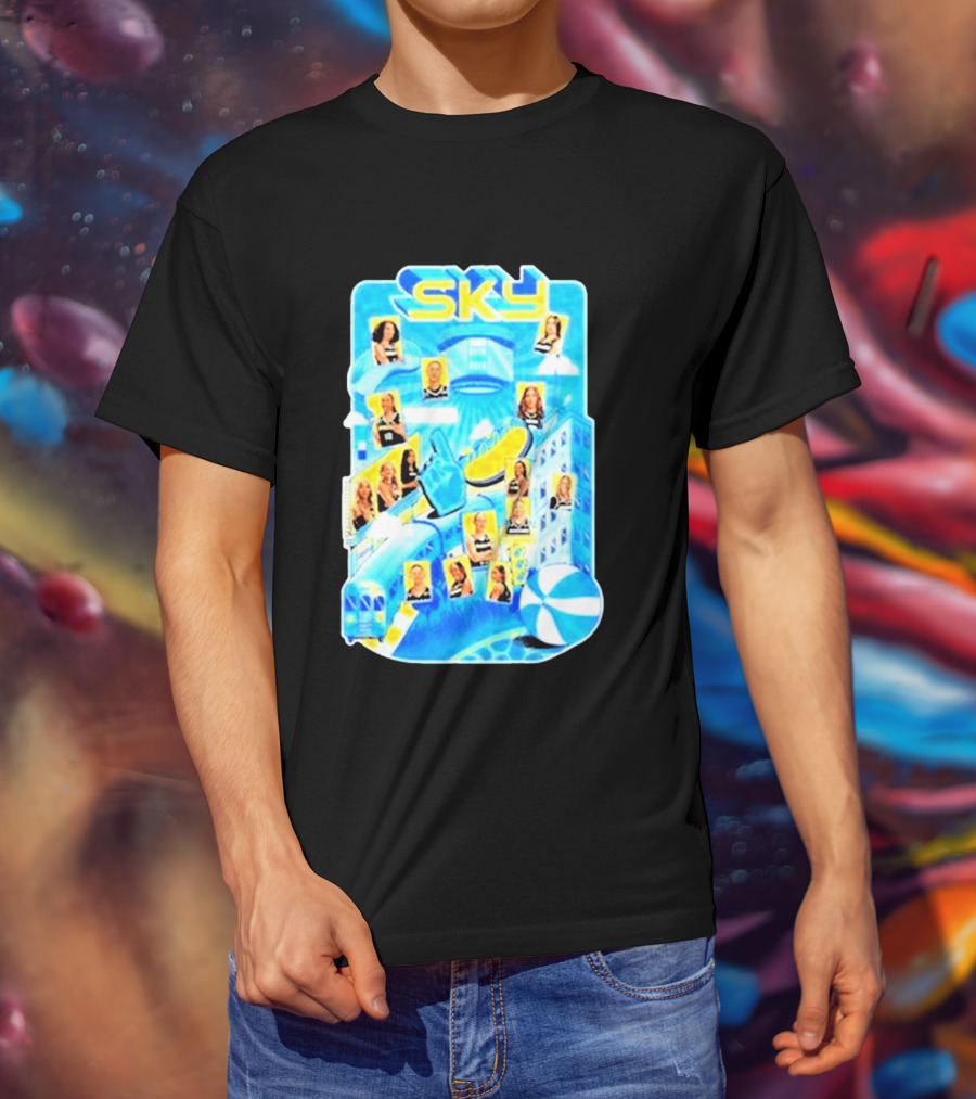 Chicago Sky WNBA 2026 Appreciation Night Black Team Celebration Skyline T-Shirt