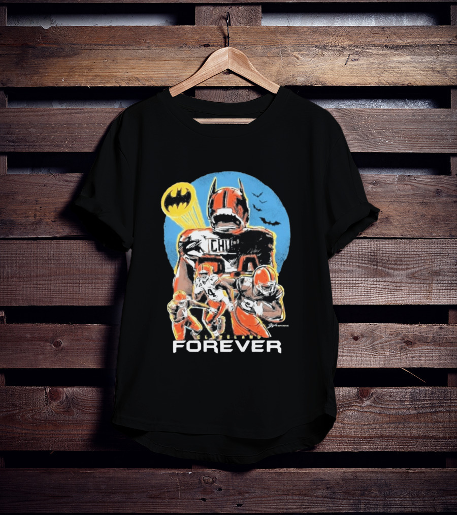 Cleveland Browns Nick Chubb Batman Signal Forever T-Shirt