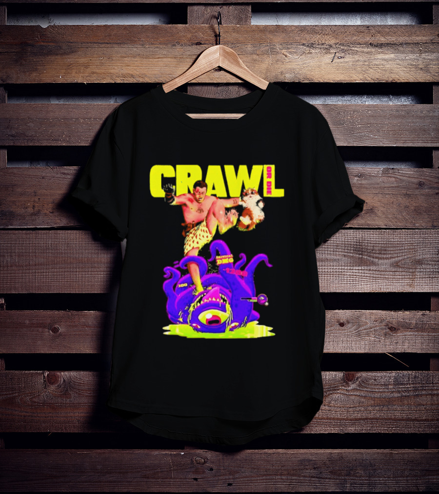 Crawl Or Die Critical Damage RPG Gamer Monster Attack T-Shirt