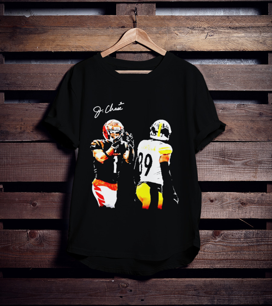JaMarr Chase Vs Minkah Fitzpatrick Cincinnati Bengals Pittsburgh Steelers Football T-Shirt
