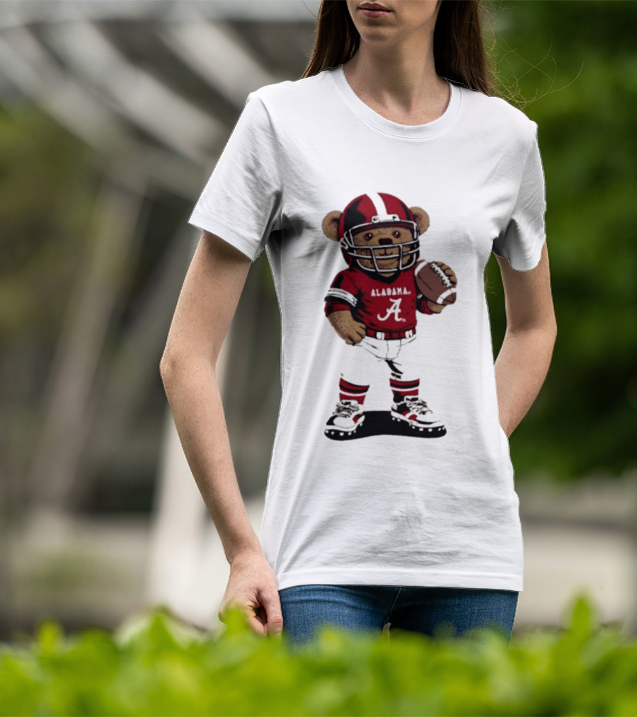 Alabama Crimson Tide 2026 Teddy Bear Football NCAA Team Spirit T-Shirt
