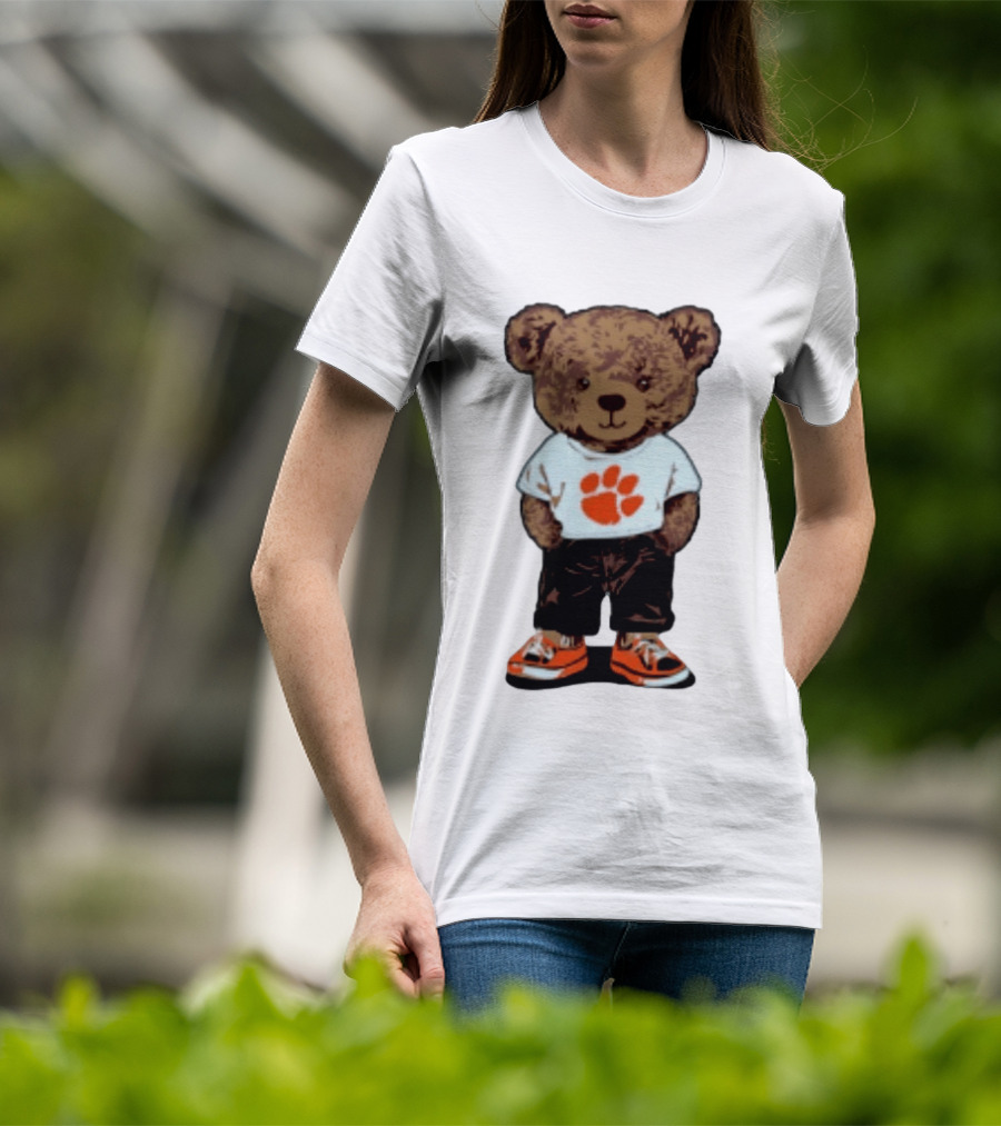 Clemson Tigers 2026 NCAA Bear Graphic With Paw Print T-Shirt
