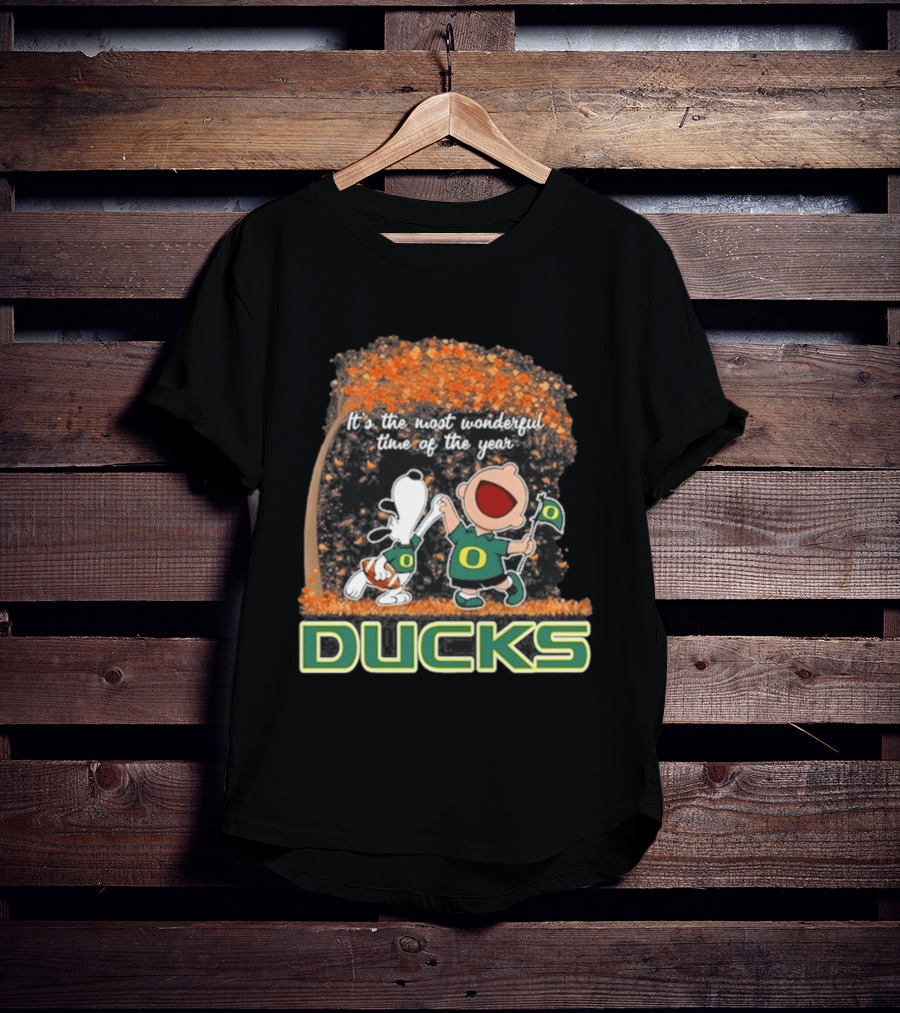 Oregon Ducks Snoopy Charlie Brown Most Wonderful Time 2026 T-Shirt