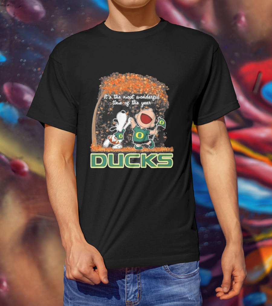 Oregon Ducks Snoopy Charlie Brown Most Wonderful Time 2026 T-Shirt