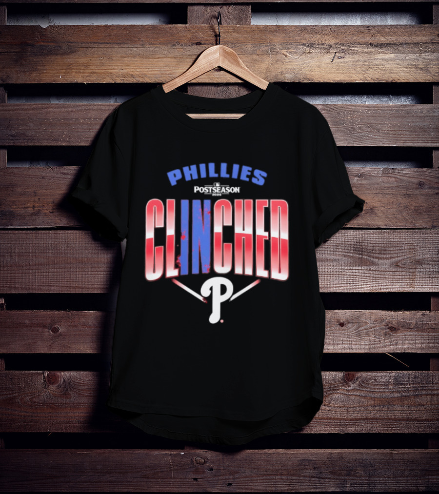 Phillies Red 2026 MLB Postseason Clinched Locker Room P T-Shirt