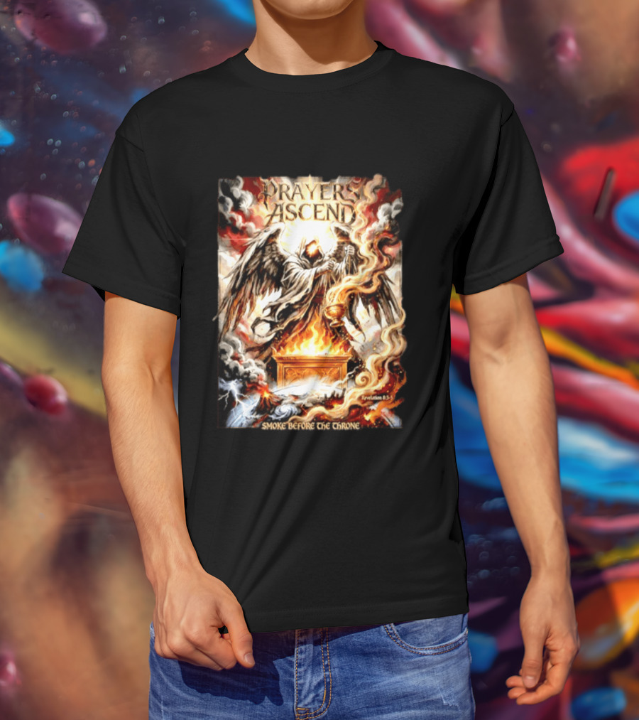 Prayers Ascend Smoke Before The Throne Revelation 8 3 5 Angelic T-Shirt