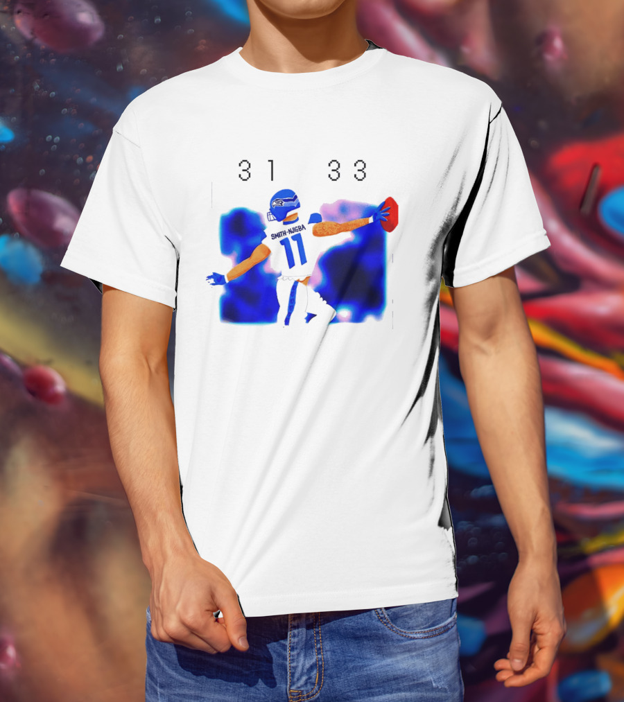 Jaxon Smith Njigba Seattle Seahawks 11 Football Catch 31 33 T-Shirt