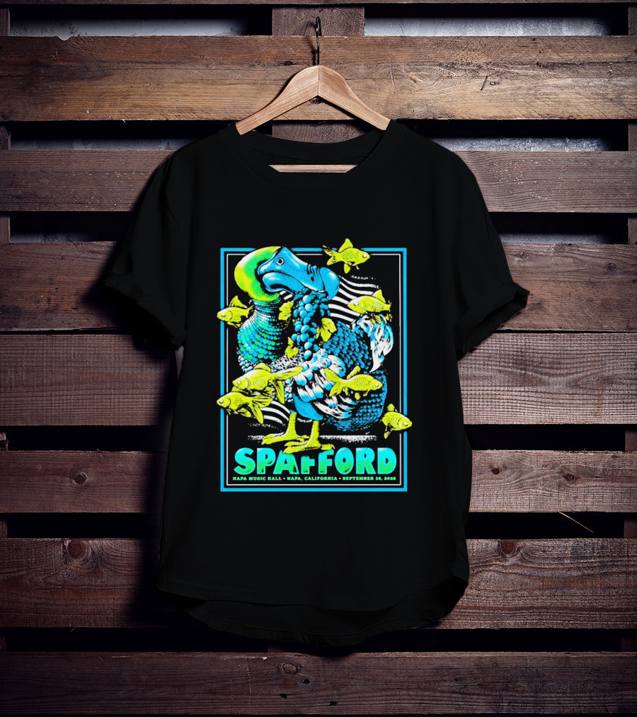 Spafford Napa Music Hall September 26 2026 Napa California Event With Dodo Bird And Fish T-Shirt