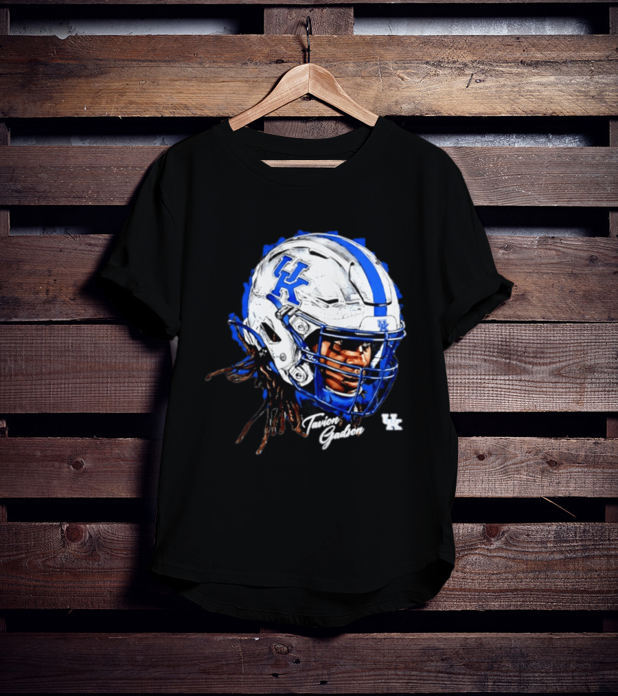 Tavion Gadson Kentucky Wildcats NCAA Football Helmet Head Swag T-Shirt