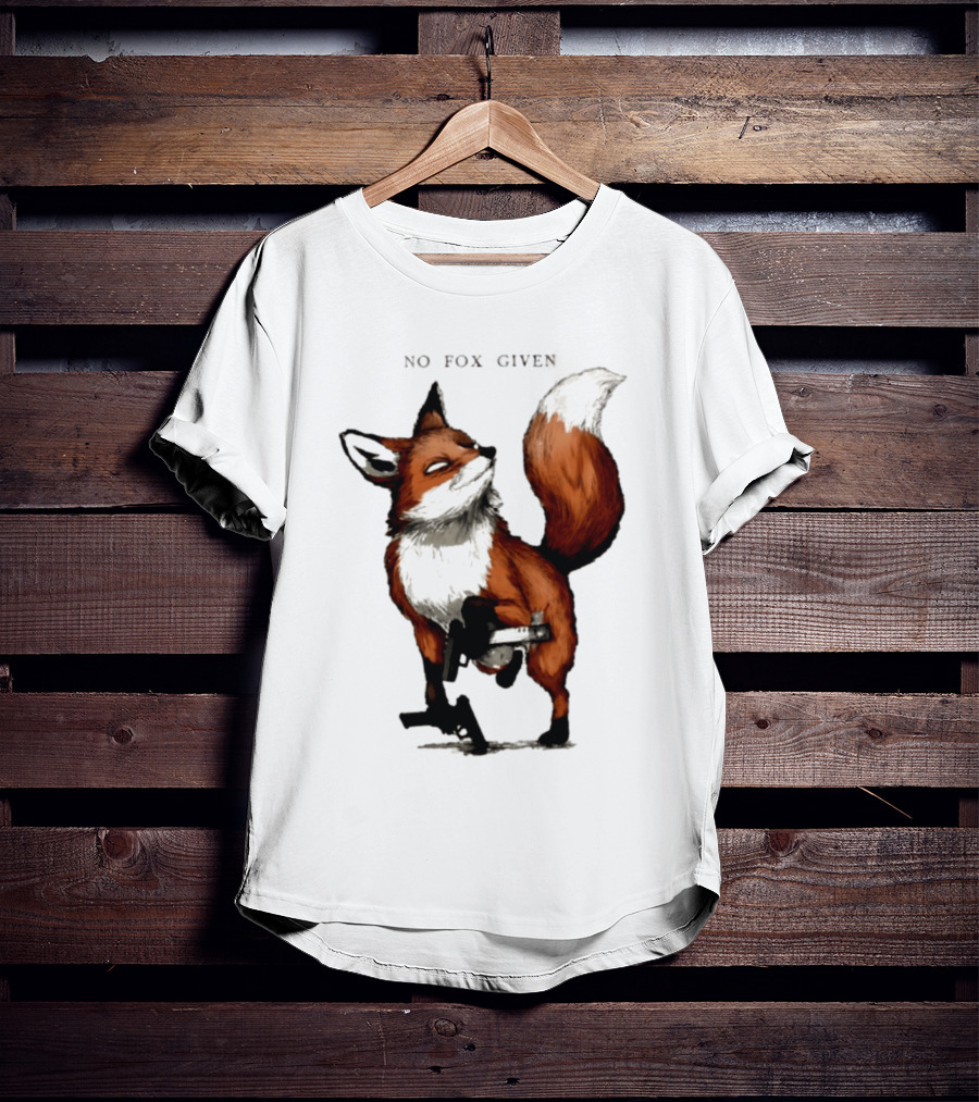 No Fox Given With Pistol And Attitude T-Shirt