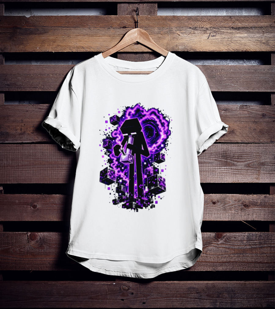Enderman Purple Vortex Bong Villain Gaming T-Shirt
