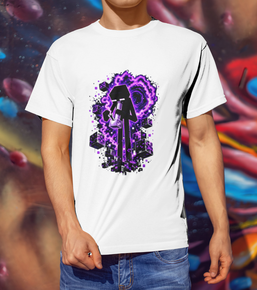 Enderman Purple Vortex Bong Villain Gaming T-Shirt