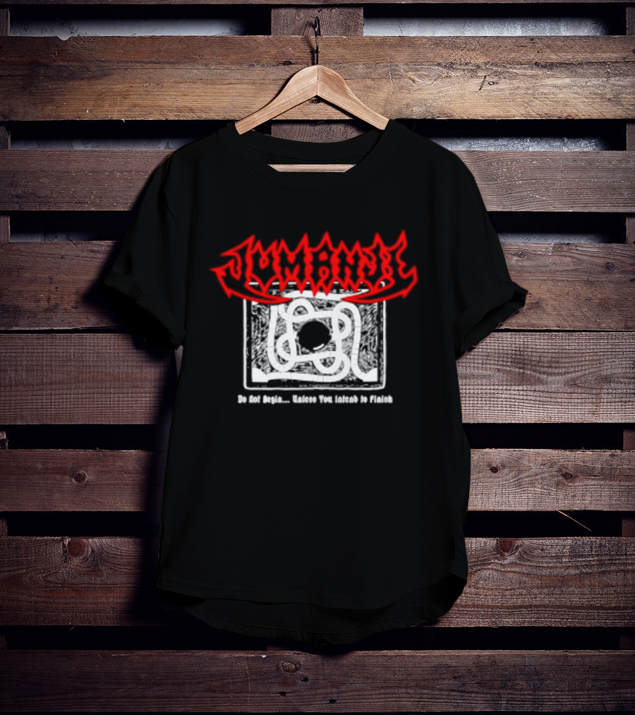 Jumanji Do Not Begin Unless You Intend To Finish Red And White T-Shirt