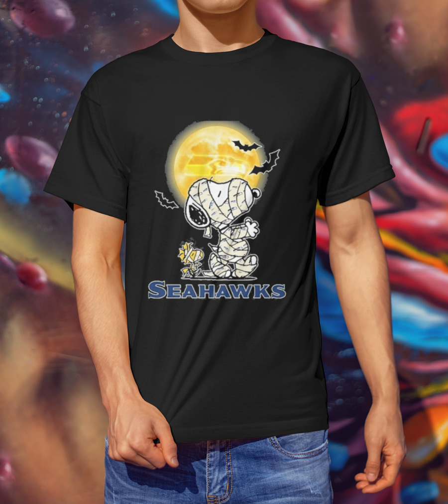 Seahawks Snoopy 2026 Halloween Celebration T-Shirt