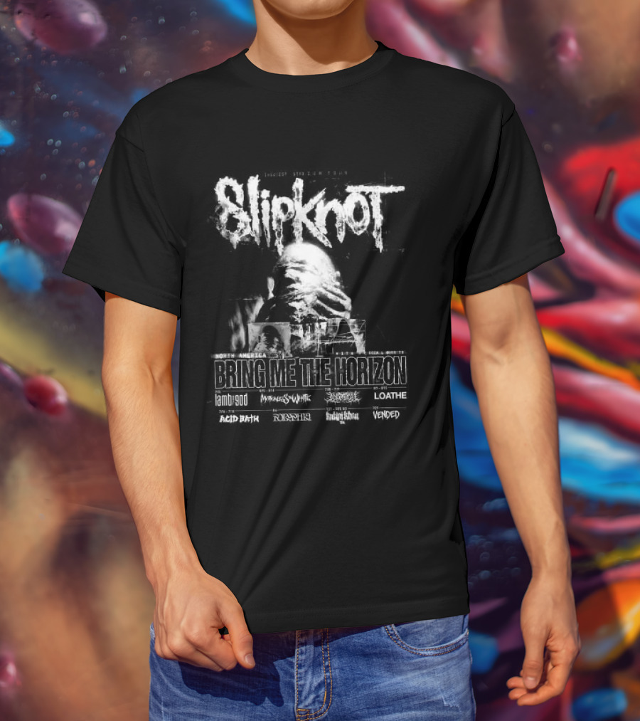 Slipknot Bring Me The Horizon 2027 Sicest Stadium North America Tour T-Shirt