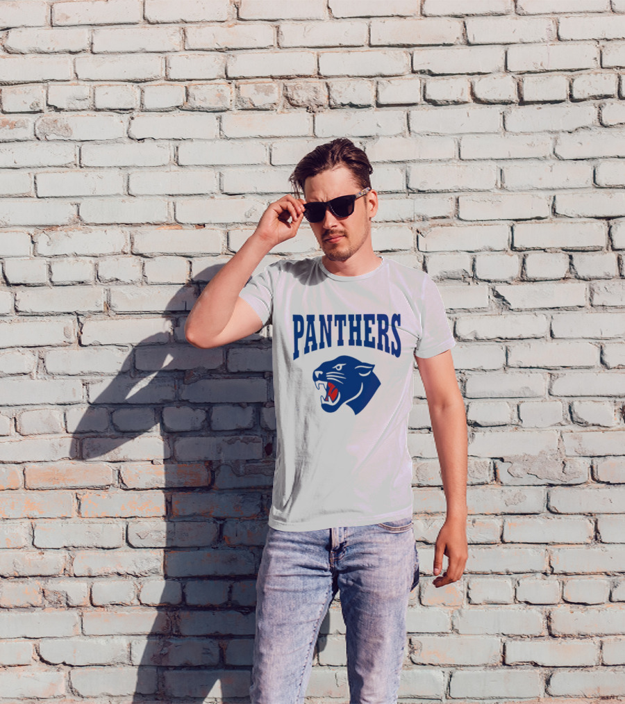 PANTHERS Carolina Football Iconic Blue Roaring T-Shirt