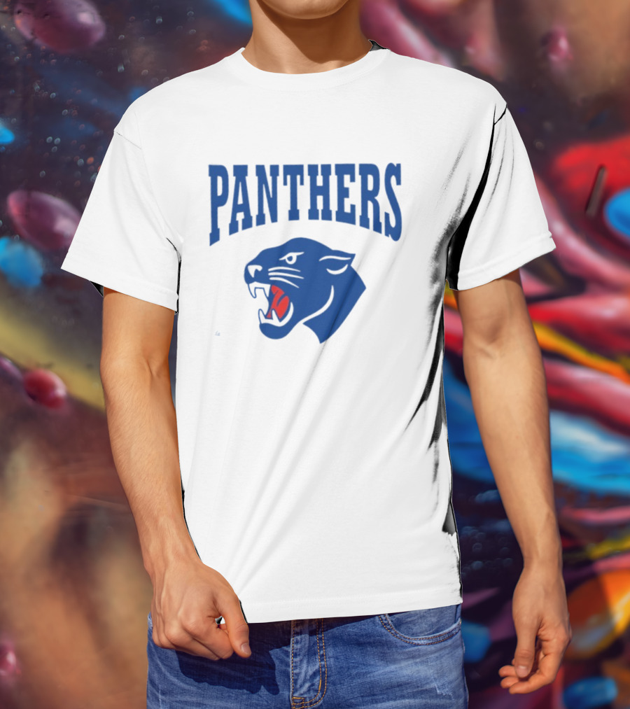 PANTHERS Carolina Football Iconic Blue Roaring T-Shirt