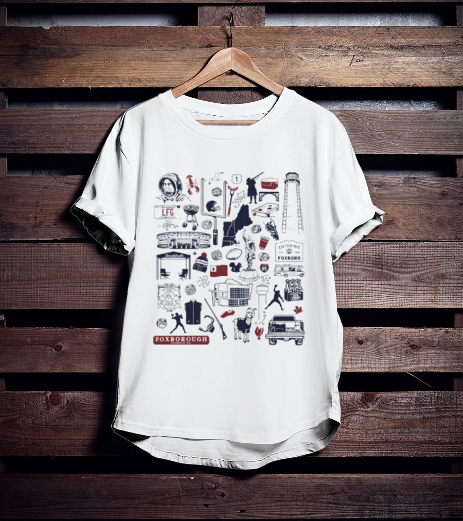 Foxboro Football Tourist Stadium Landmarks And Activities T-Shirt