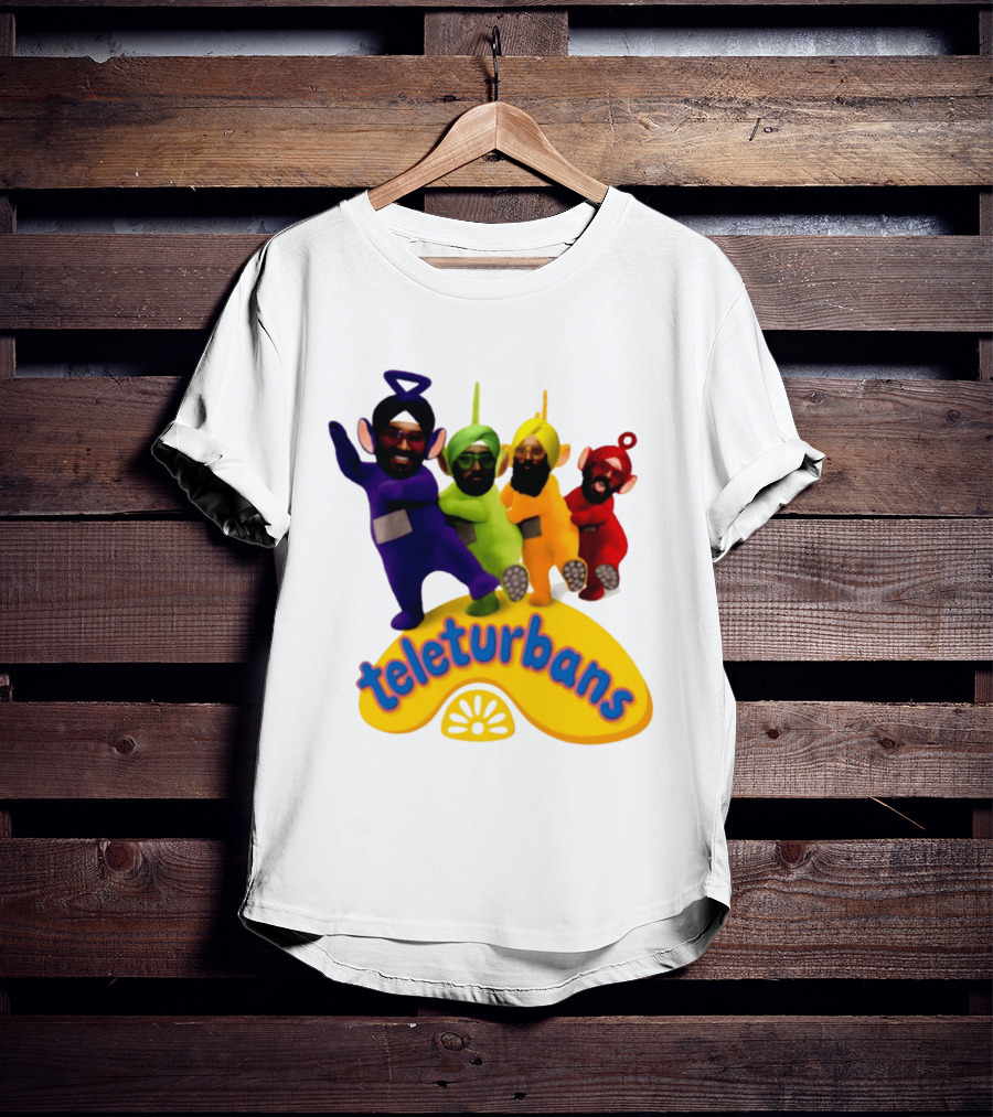 Teleturbans Teletubbies Sikh Turban Characters T-Shirt