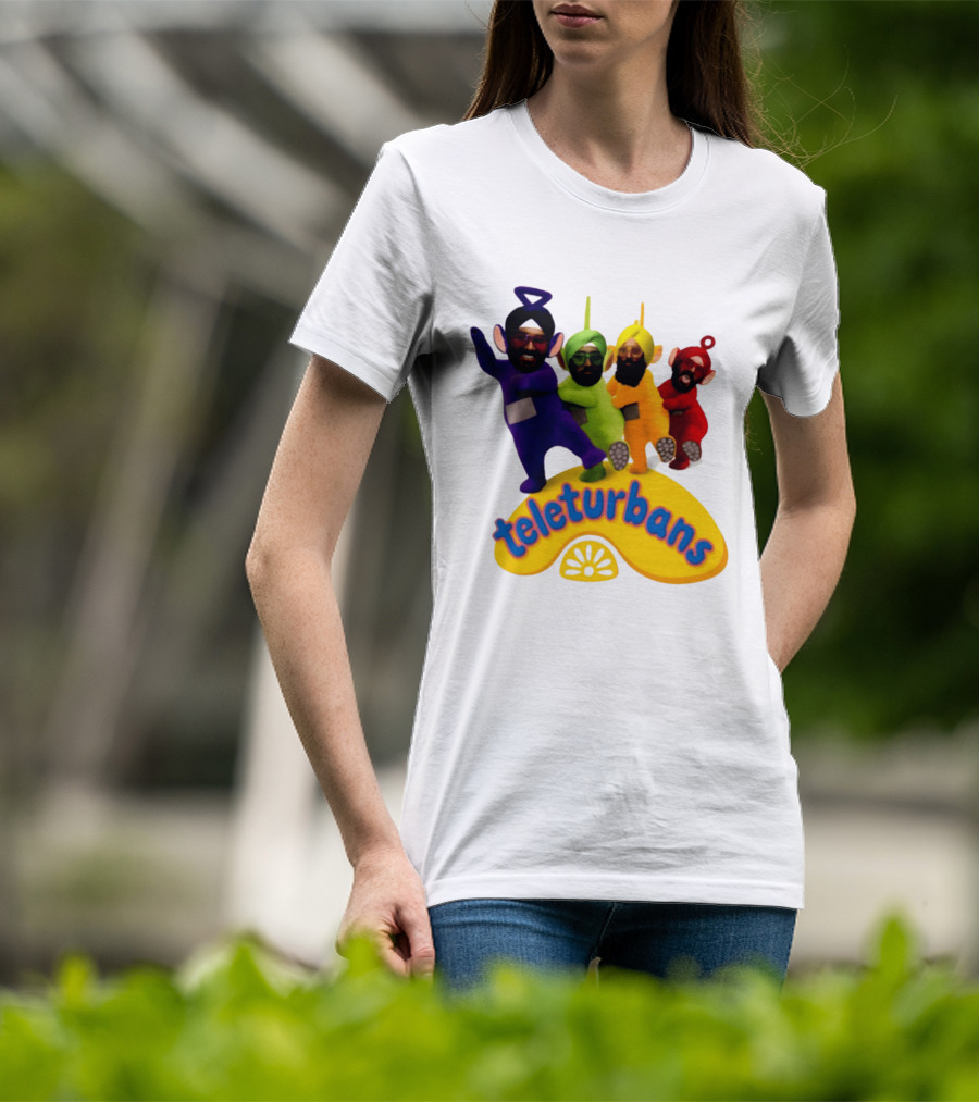 Teleturbans Teletubbies Sikh Turban Characters T-Shirt