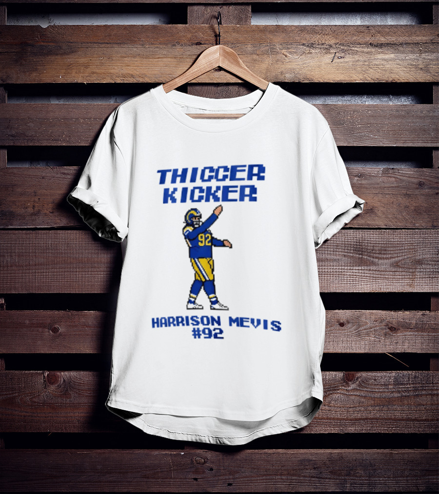 Thiccer Kicker Harrison Mevis 92 Los Angeles Rams T-Shirt