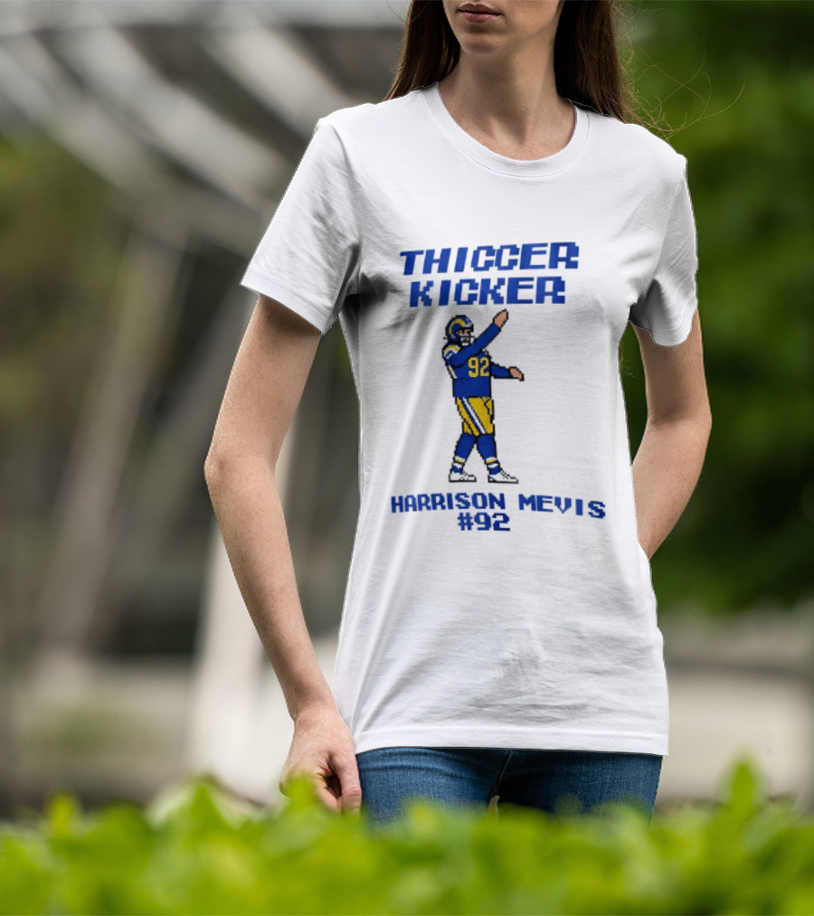 Thiccer Kicker Harrison Mevis 92 Los Angeles Rams T-Shirt
