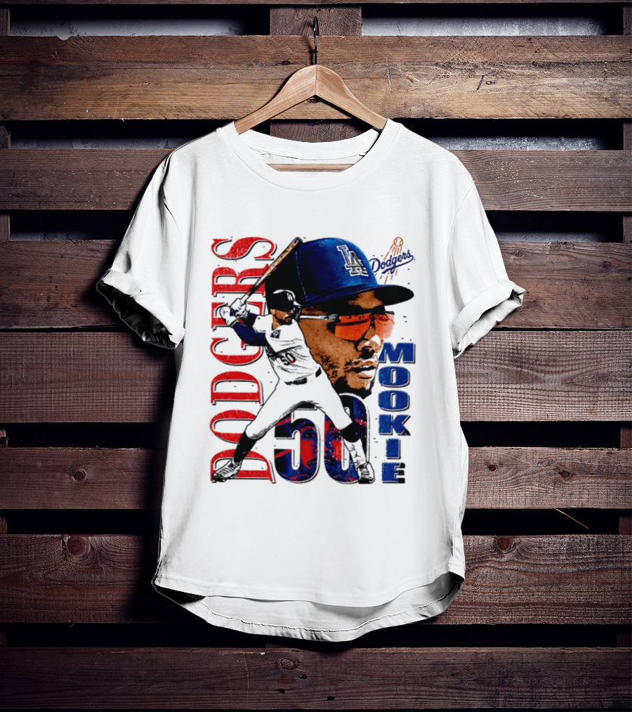 Los Angeles Dodgers Mookie Betts 50 Baseball Player Two Sided T-Shirt