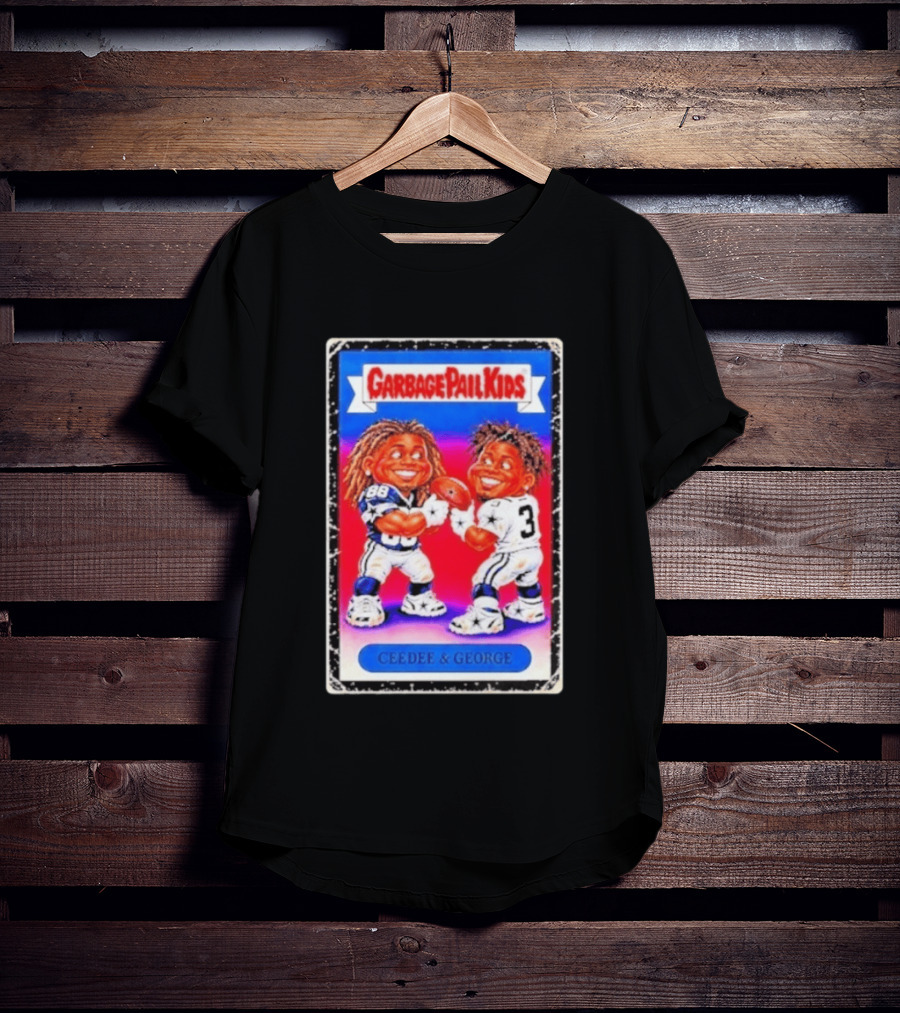 Garbage Pail Kids CeeDee George Cowboys Steelers Football Card Characters T-Shirt