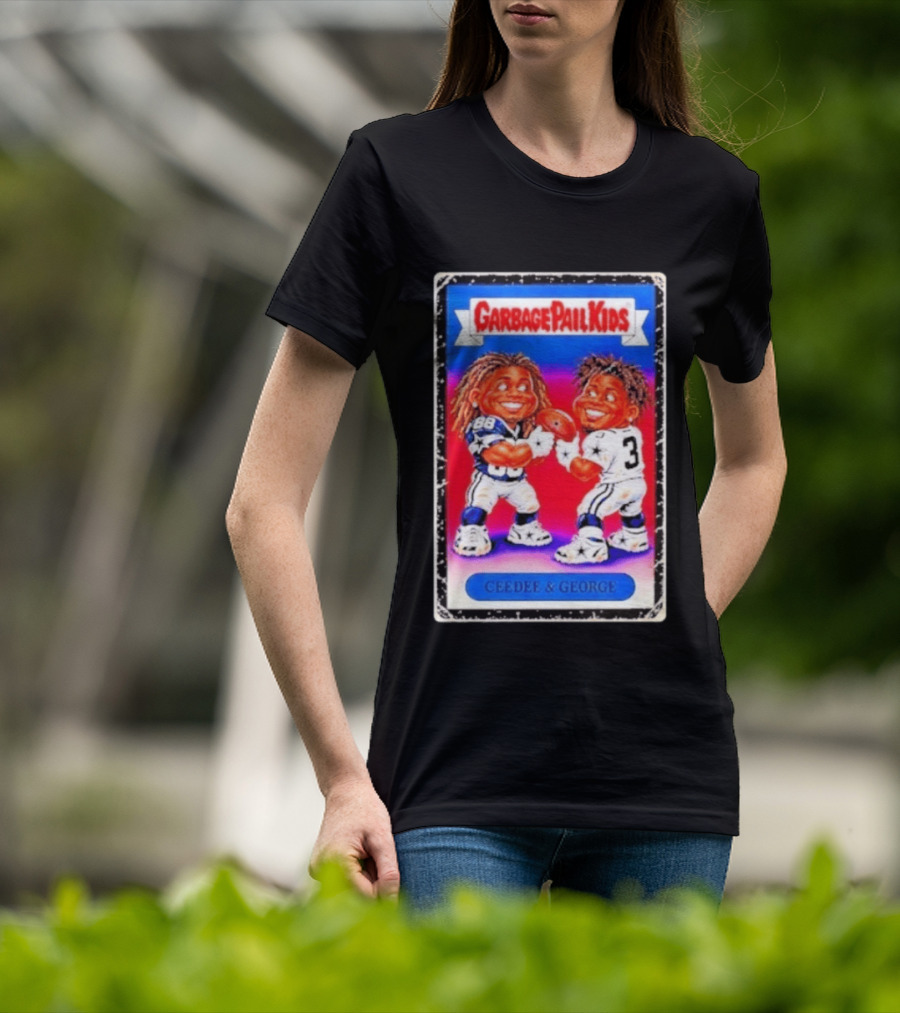 Garbage Pail Kids CeeDee George Cowboys Steelers Football Card Characters T-Shirt