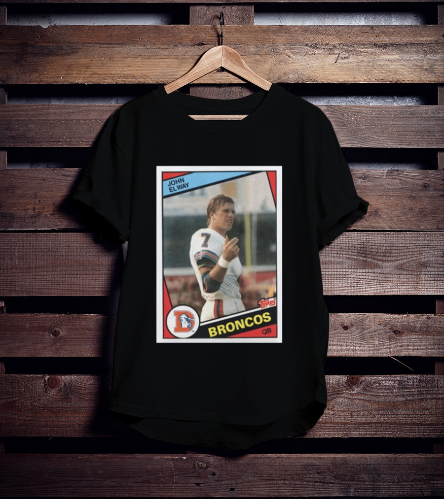 Brandon Perna John Elway Broncos Topps Card NFL QB T-Shirt