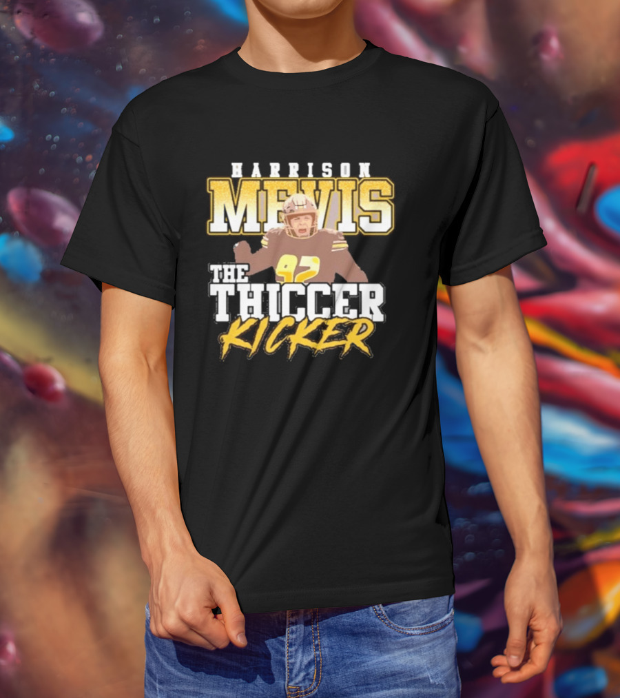 Harrison Mevis The Thicker Kicker 92 Football Celebration T-Shirt