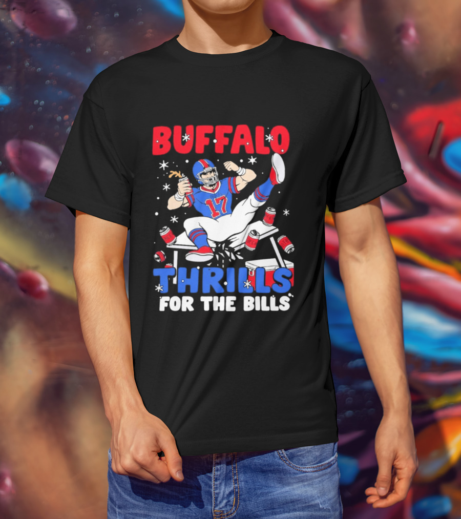 Buffalo Thrills For The Bills Celebration 17 Football T-Shirt