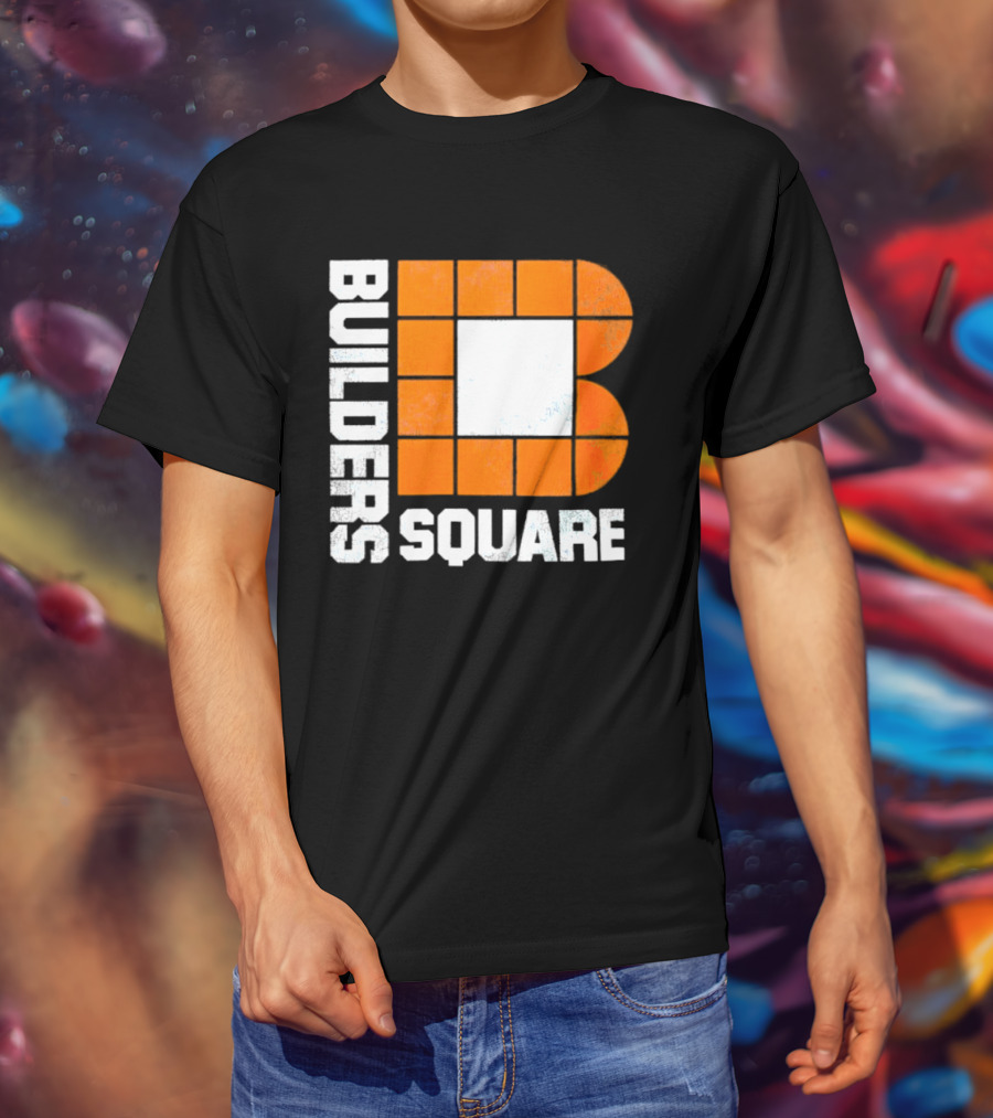 Builders Square Vintage Hardware Store Iconic Retro Logo Block T-Shirt