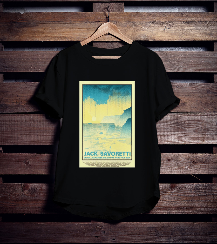 Jack Savoretti We Will Always Be The Way We Were Tour 2026 Bucharest Vintage Style Ocean Scene T-Shirt