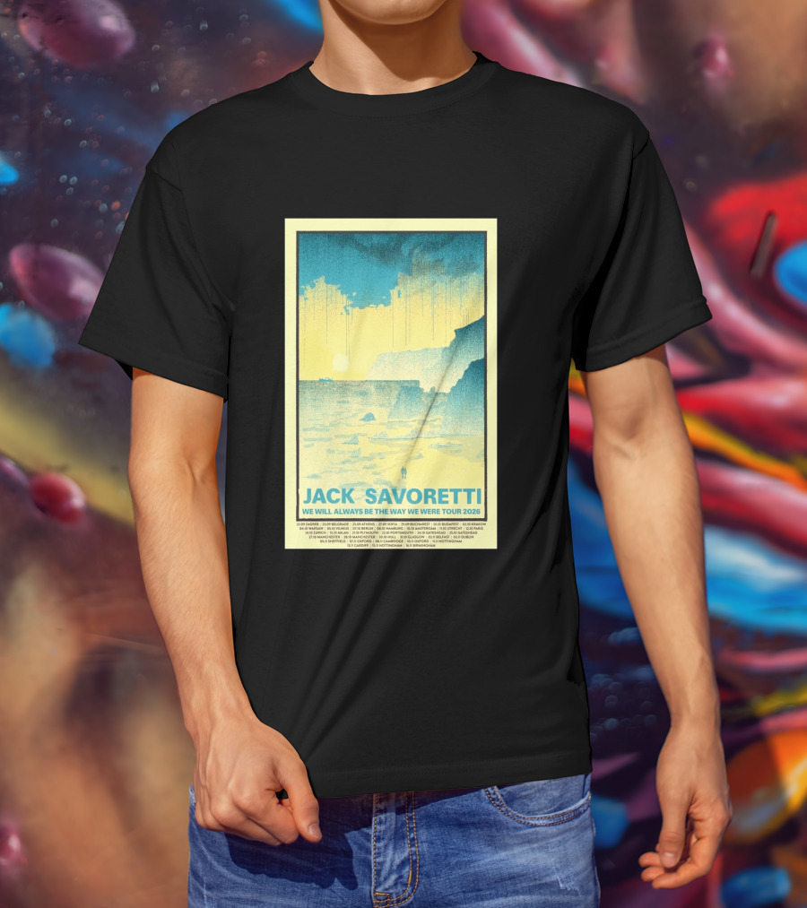 Jack Savoretti We Will Always Be The Way We Were Tour 2026 Bucharest Vintage Style Ocean Scene T-Shirt