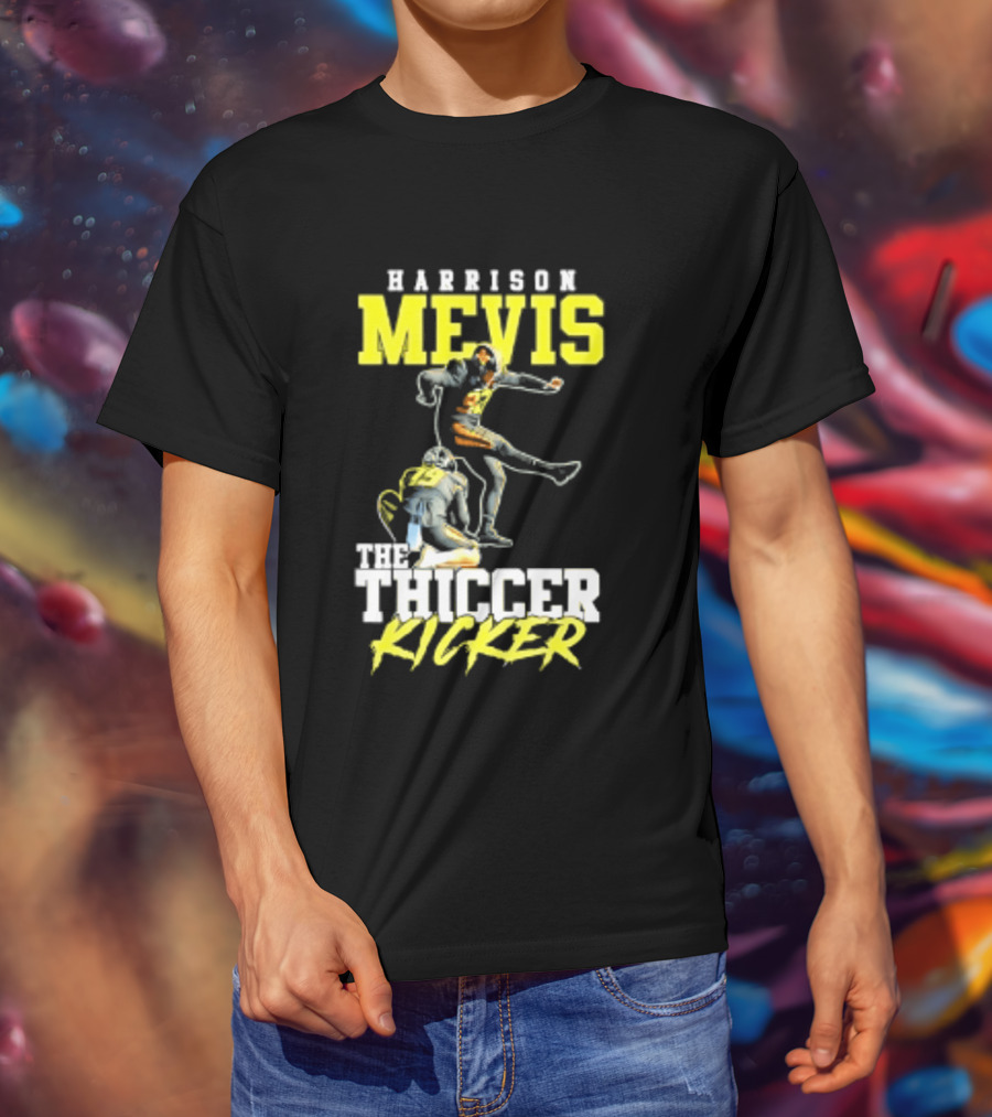 Harrison Mevis The Thiccer Kicker Football Player 92 T-Shirt