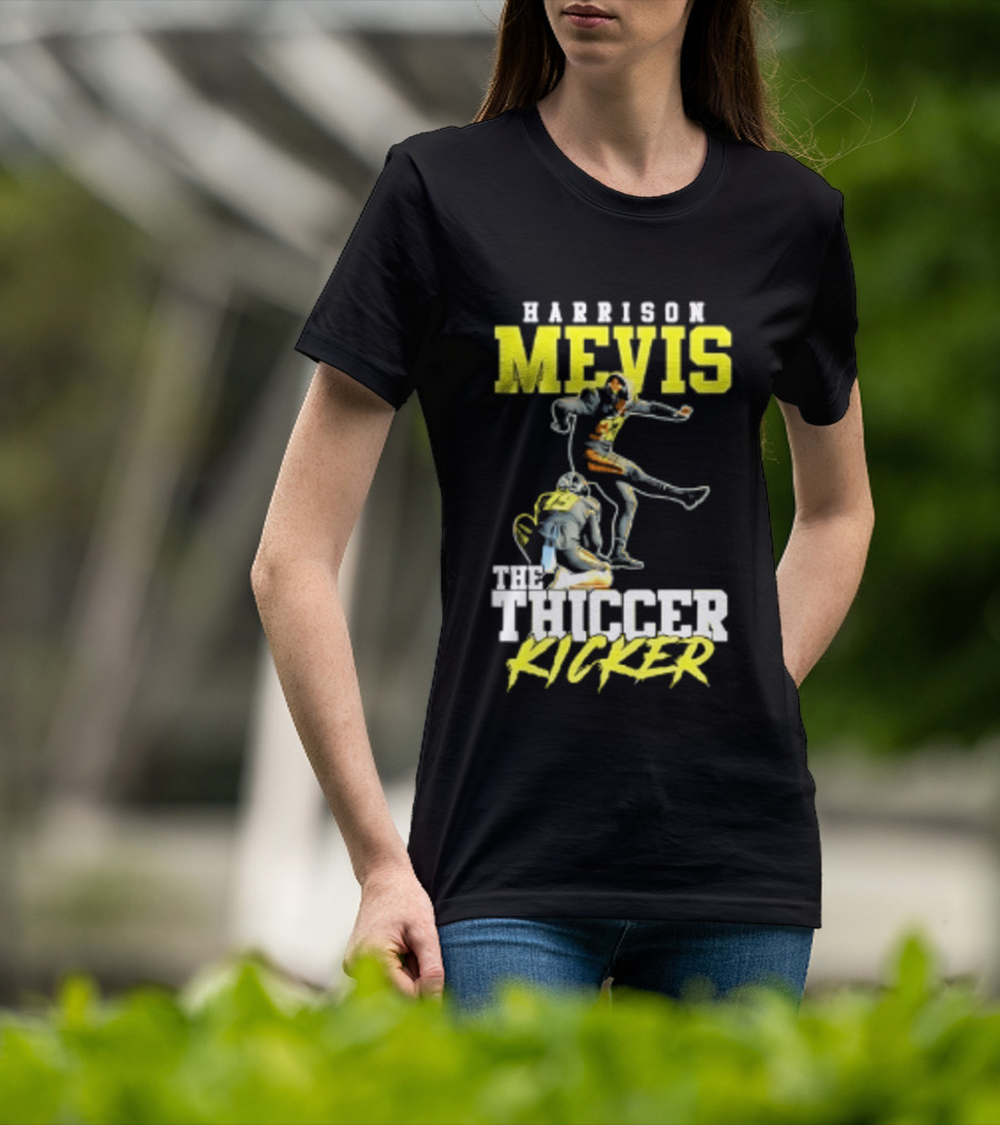 Harrison Mevis The Thiccer Kicker Football Player 92 T-Shirt