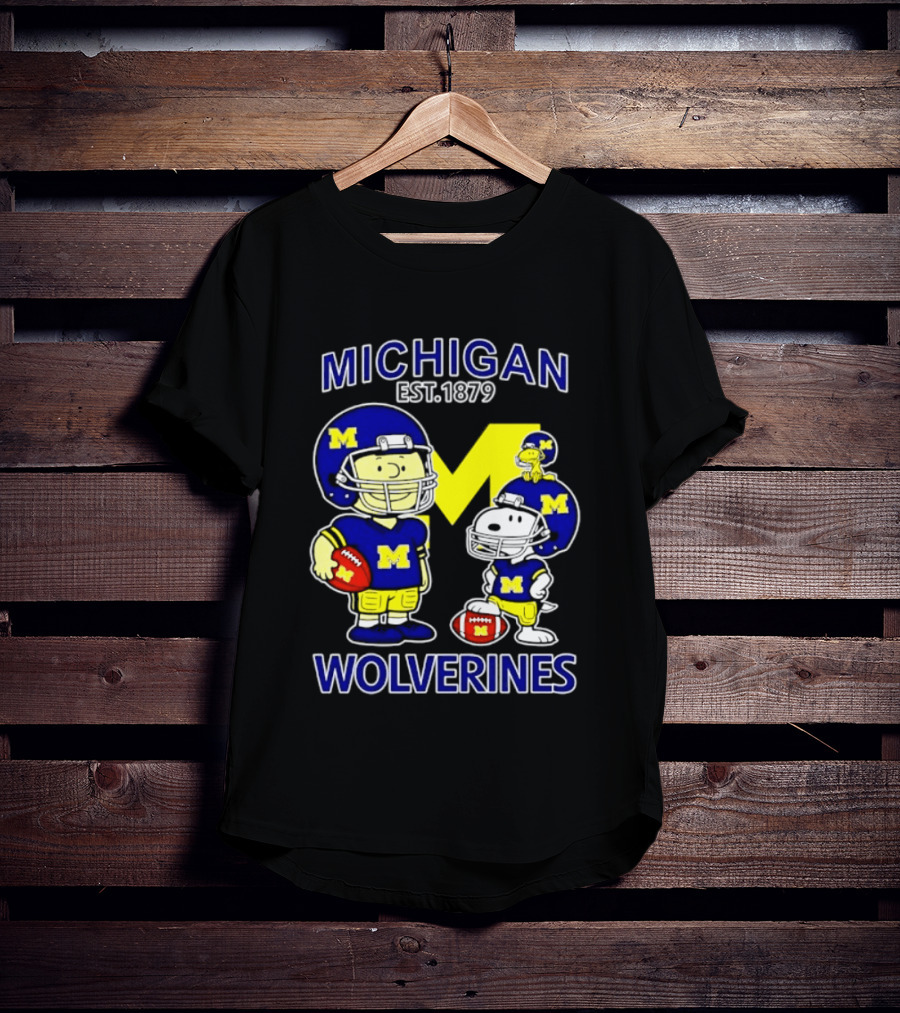 Michigan Wolverines 2026 Season Peanuts Characters Football Est. 1879 T-Shirt