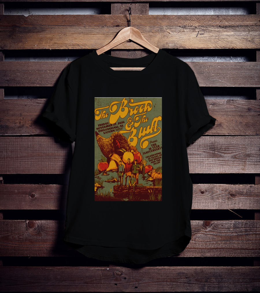 The Brook The Bluff Birmingham AL November 27 2026 Saturn 10 Year Jamiversary Celebrating 10 Years T-Shirt