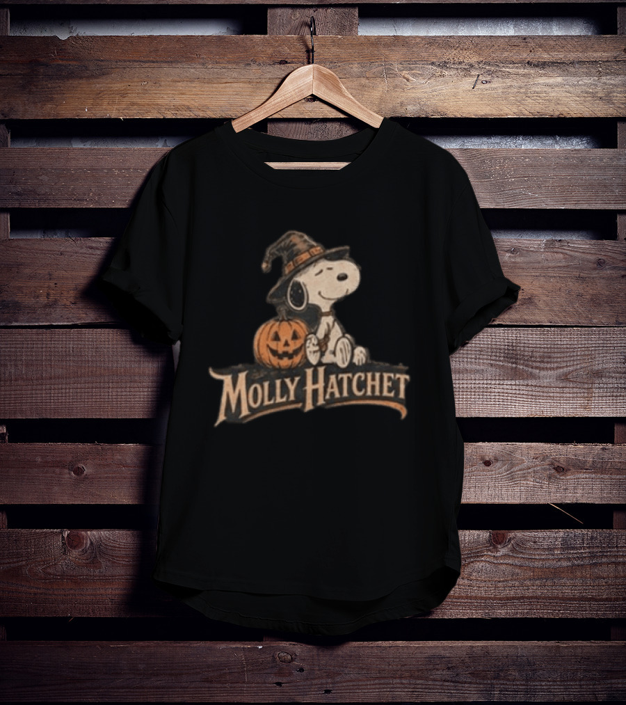 Molly Hatchet Snoopy Witchin Through The Pines Halloween Pumpkin T-Shirt