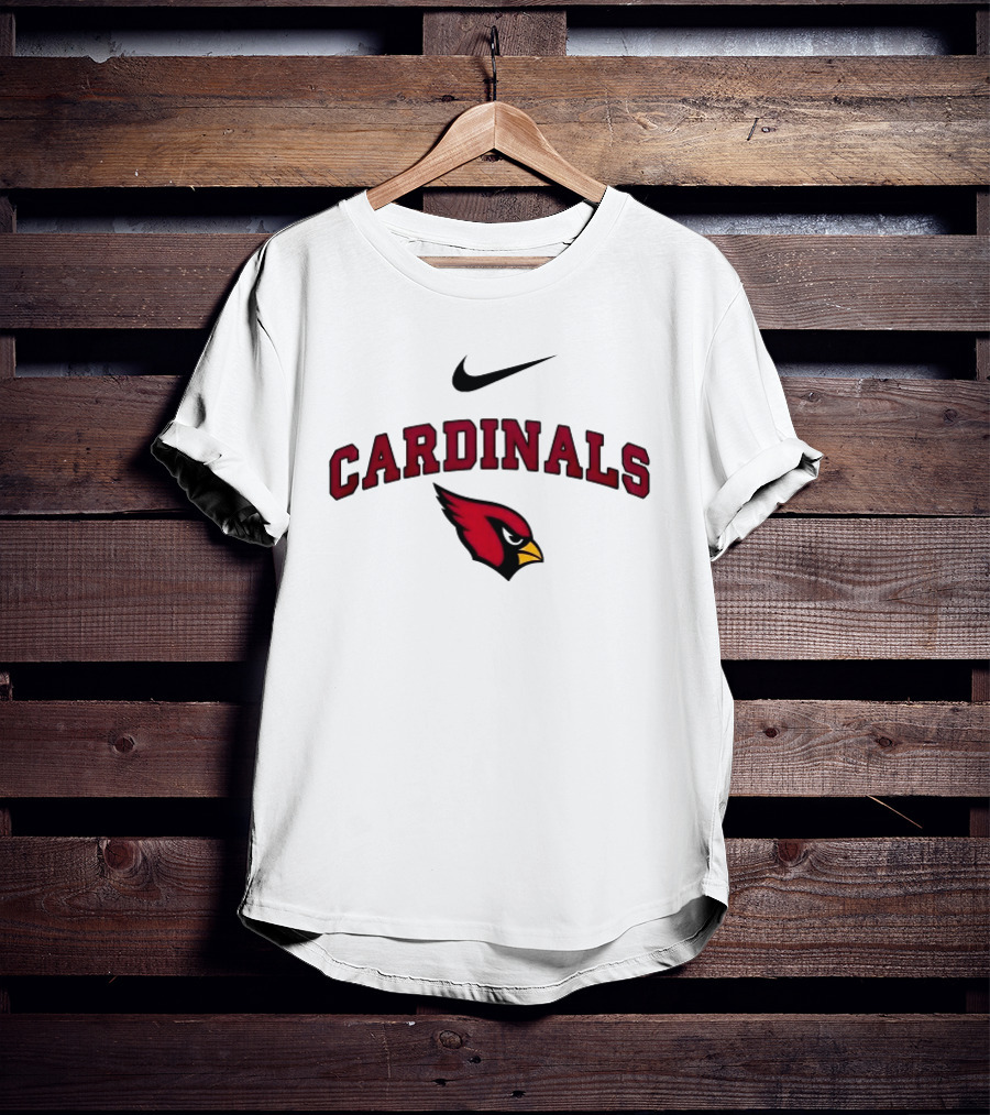 Arizona Cardinals Nike Logo Cardinals Red Bird T-Shirt