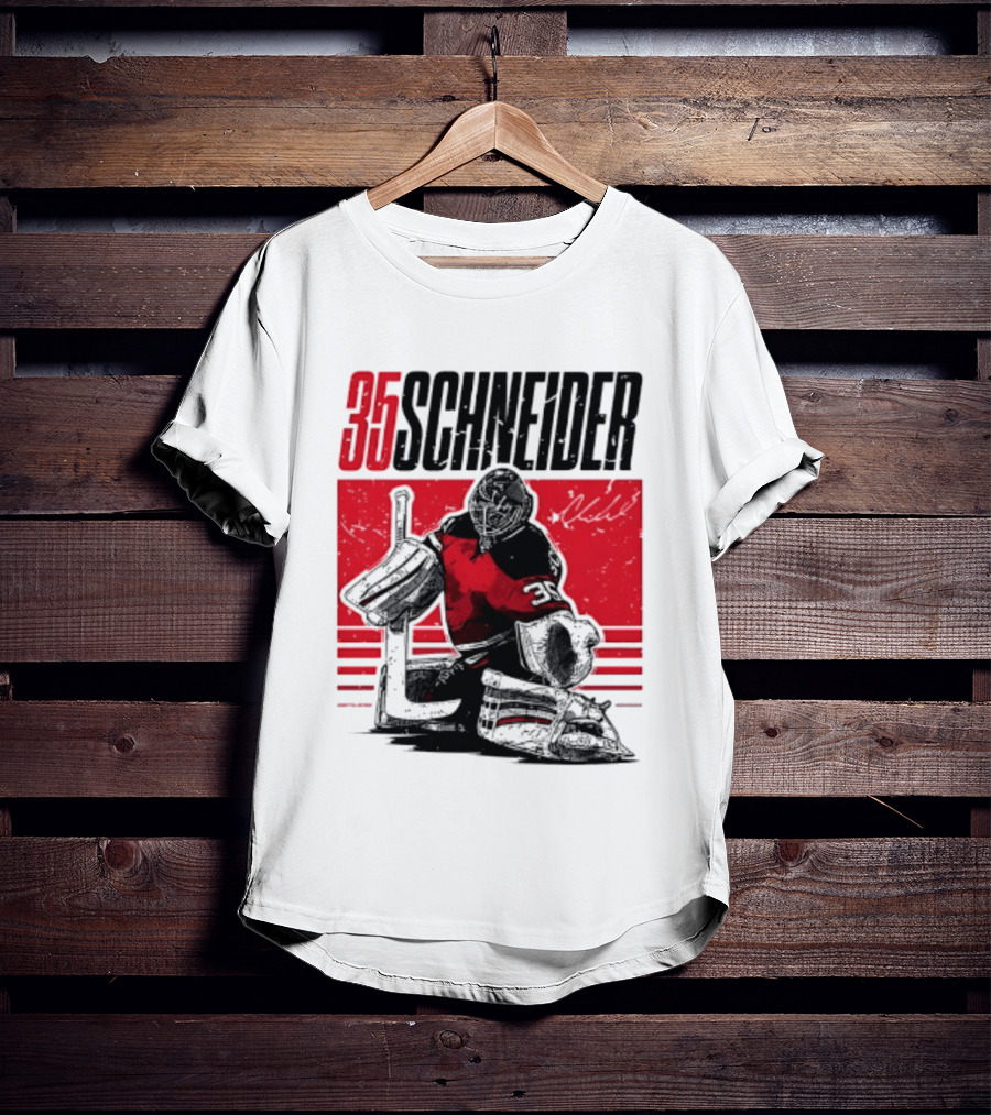 35 Schneider New Jersey Devils Hockey Player Starter T-Shirt