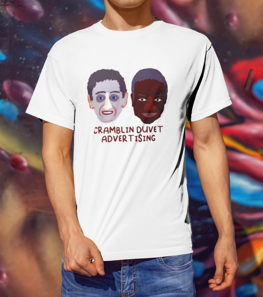Cramblin Duvet Advertising Comedy TV Show Faces T-Shirt