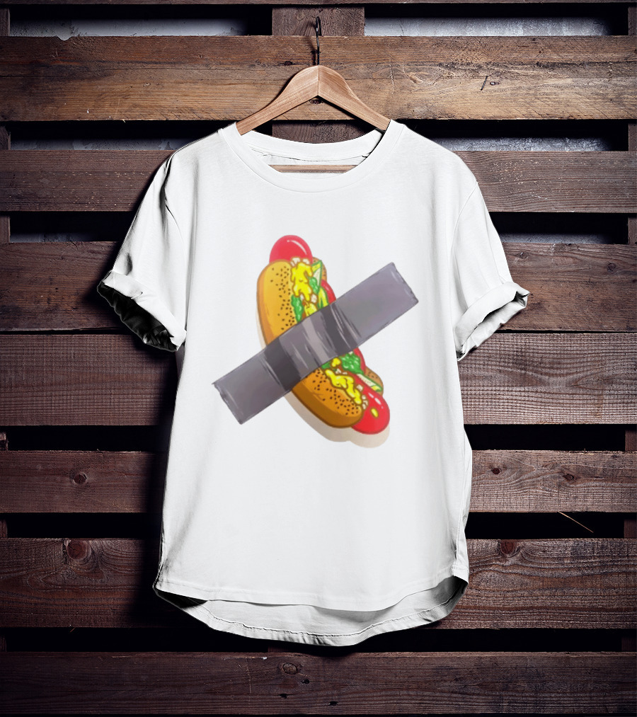 Hot Dog Duct Tape Food Humor T-Shirt