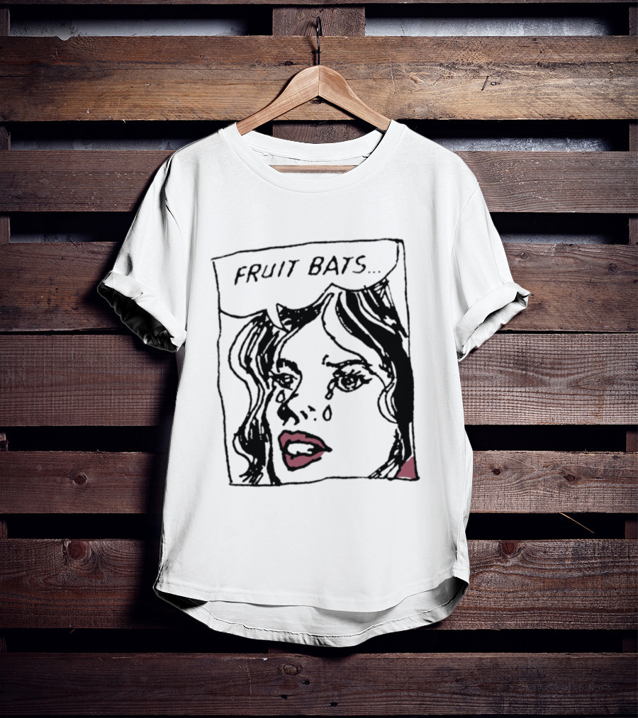 FRUIT BATS Pop Comic Indie Rock Crying Comic Style Woman T-Shirt