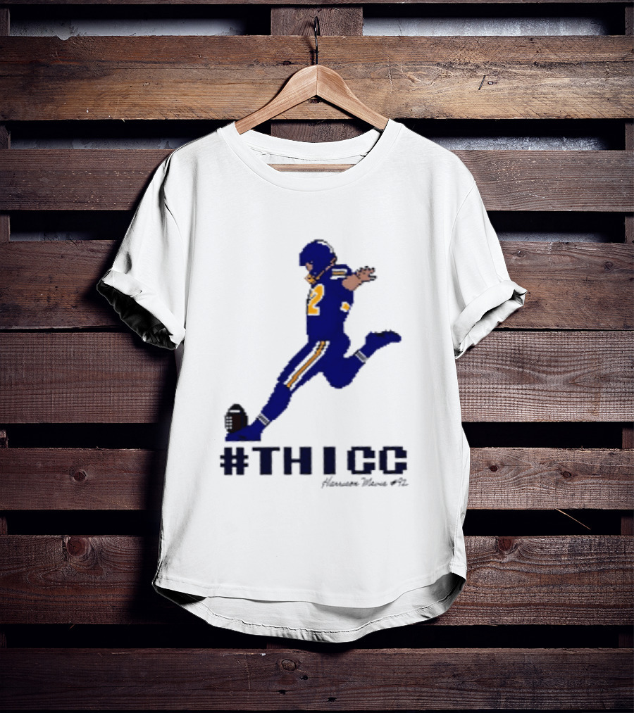 Harrison Mevis 92 Los Angeles Rams Thicc Kicker Football Pixel T-Shirt