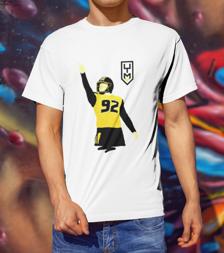 Harrison Mevis 92 Los Angeles Rams The Thiccer Kicker Football Player Quarterback Iconic Celebratory Pose T-Shirt